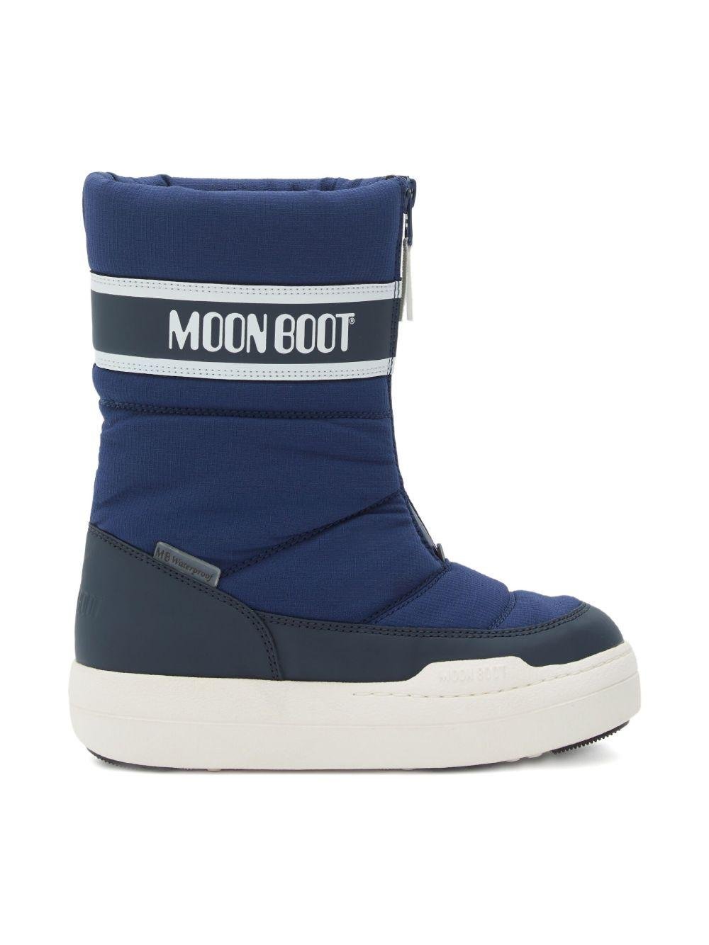 Stivali da neve Park Strap per bambino Moon Boot Kids blu con fascia con logo - Rubino Kids