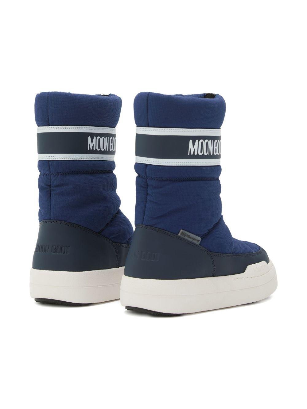 Stivali da neve Park Strap per bambino Moon Boot Kids blu con fascia con logo - Rubino Kids