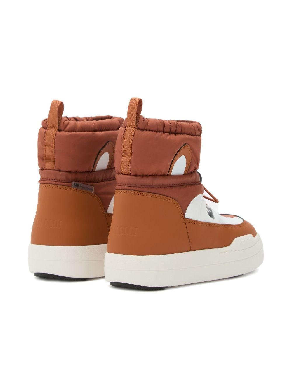 Stivali da neve Park Strap per bambino Moon Boot Kids marrone con designa forma di animale - Rubino Kids