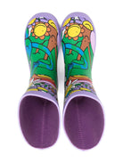 Stivali da pioggia per bambina Stella McCartney Kids lilla con stampa grafica - Rubino Kids