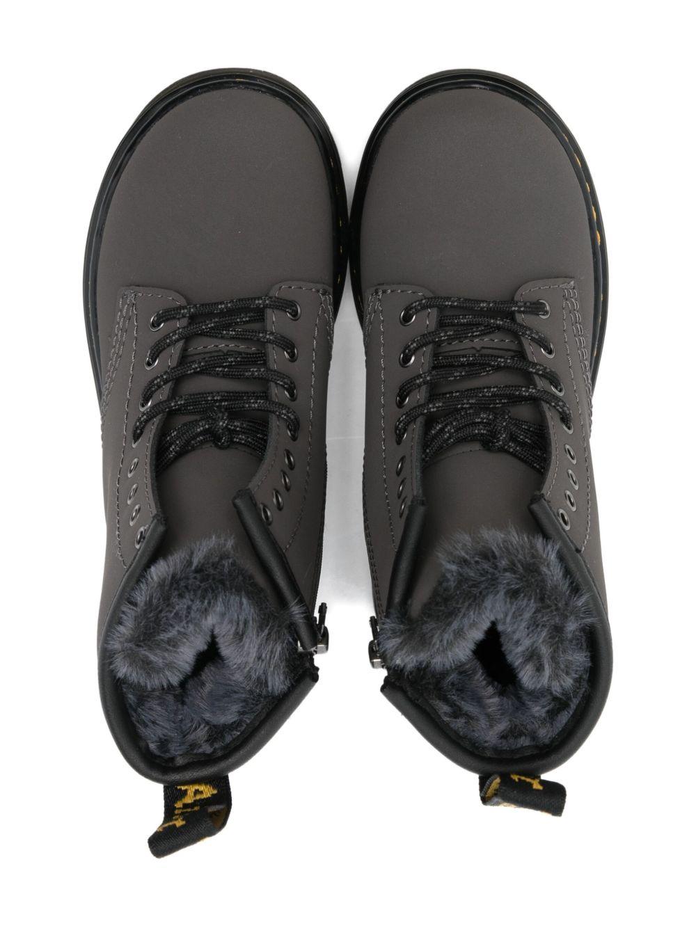 Stivali per bambina Dr. Martens Kids grigi con lacci - Rubino Kids