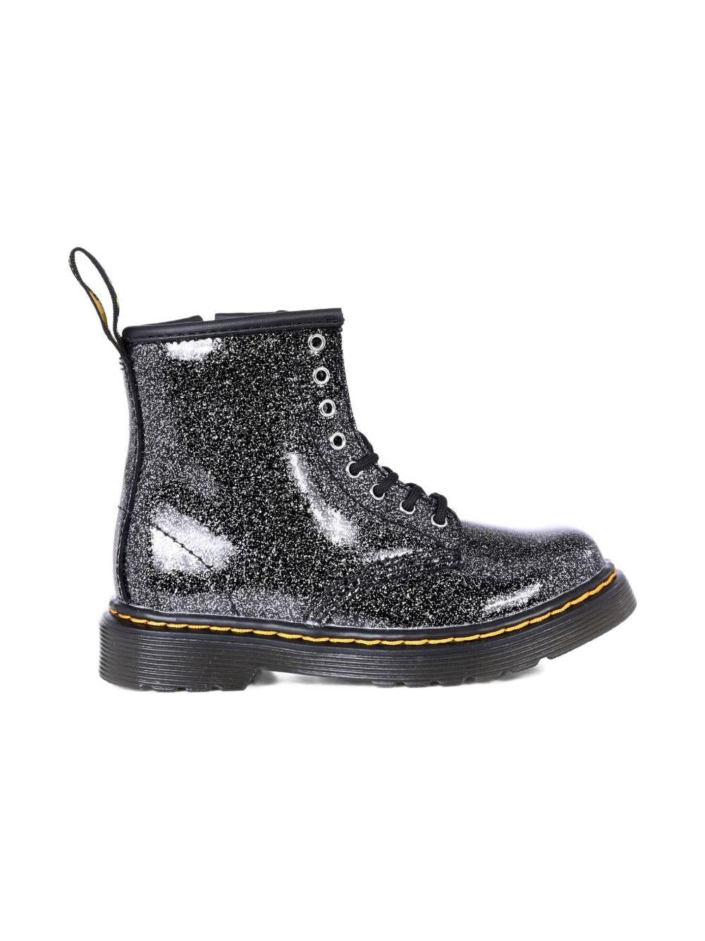 Stivali per bambina Dr. Martens Kids neri con effetto glitter - Rubino Kids