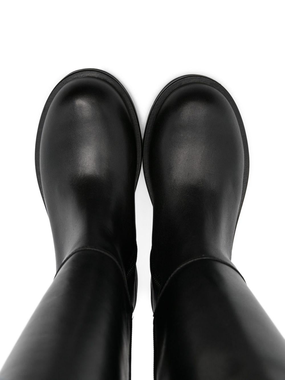 Stivali per bambina Elisabetta Franchi La Mia Bambina neri con logo goffrato - Rubino Kids