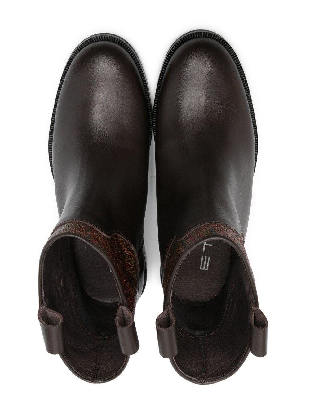 Stivali per bambina ETRO Kids marroni con ricamo Pegaso - Rubino Kids