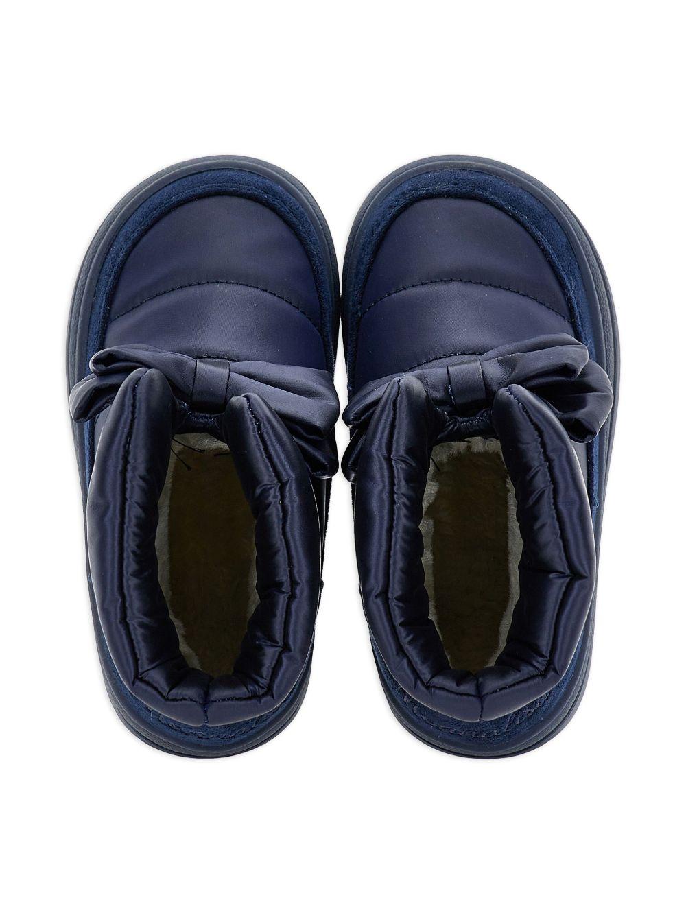 Stivali per bambina Monnalisa blu con dettaglio fiocco - Rubino Kids