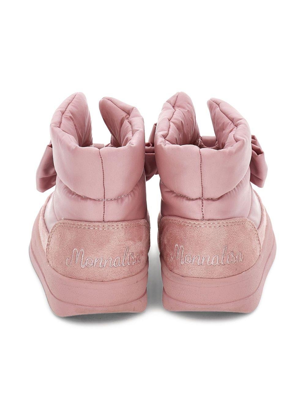 Stivali per bambina Monnalisa rosa con dettaglio fiocco - Rubino Kids