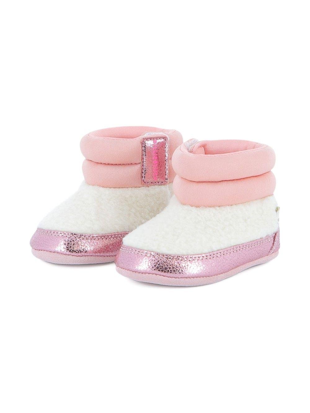 Stivali per neonata Billieblush rosa con bordo metallizzato - Rubino Kids