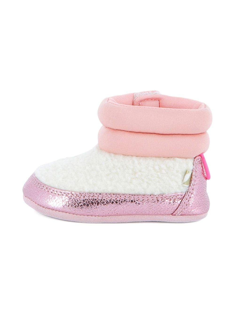 Stivali per neonata Billieblush rosa con bordo metallizzato - Rubino Kids