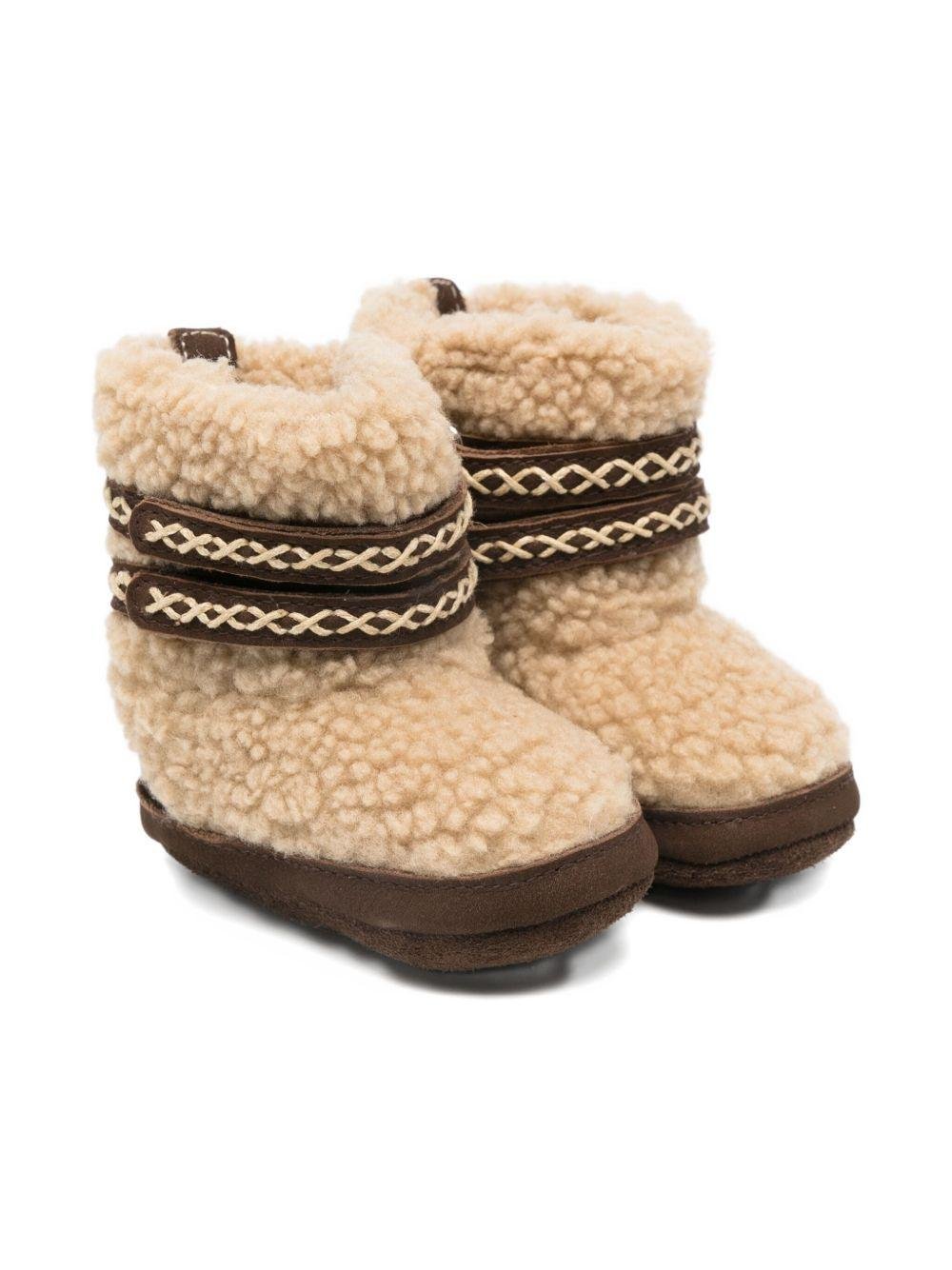 Stivali per neonata Donsje beige con suola in camoscio - Rubino Kids