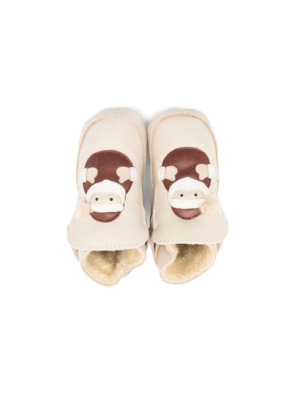 Stivali per neonato Donsje beige con Babbo Natale - Rubino Kids