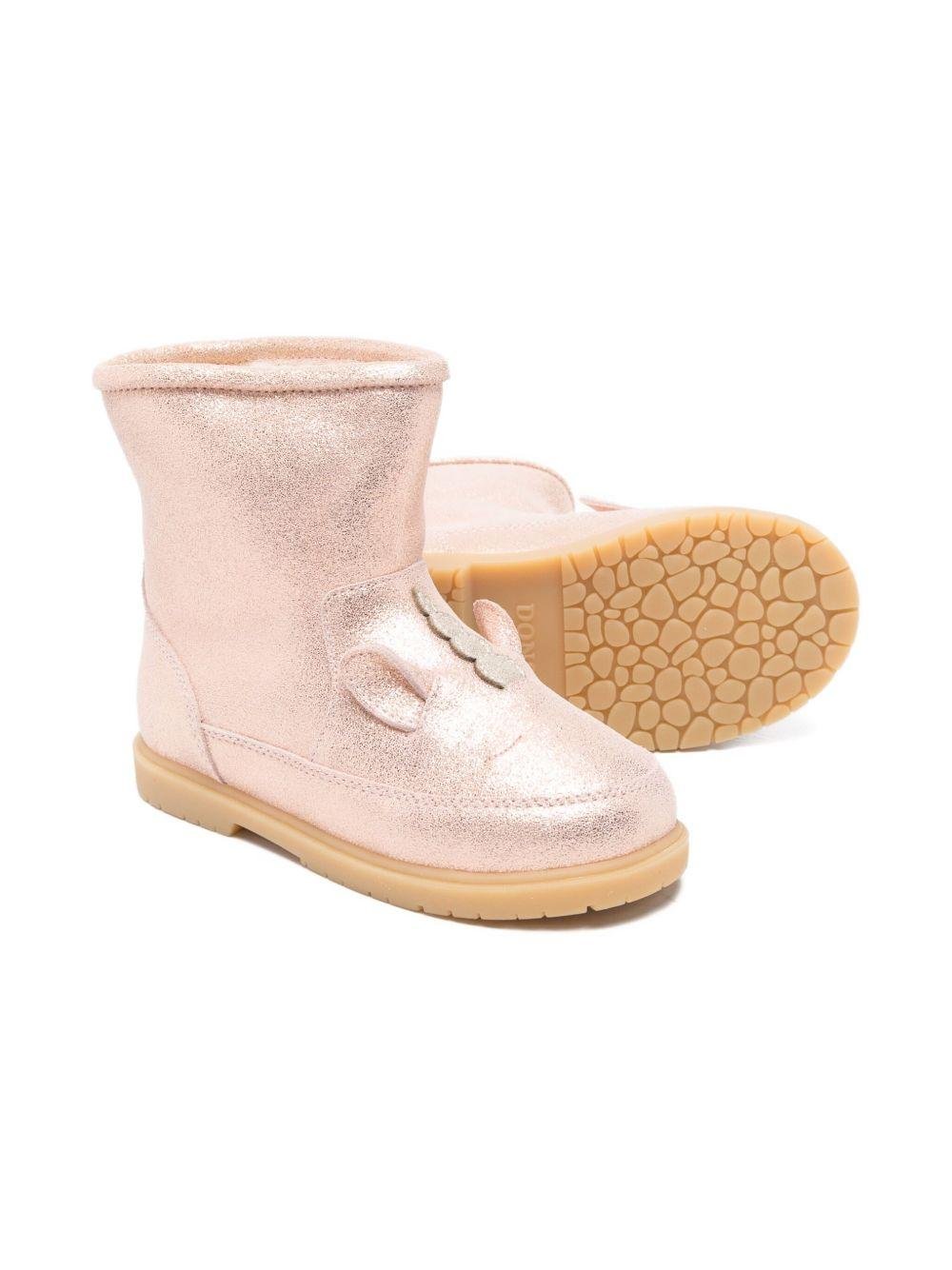 Stivali Xelly per bambina Donsje rosa con orecchie animali a scomparsa - Rubino Kids