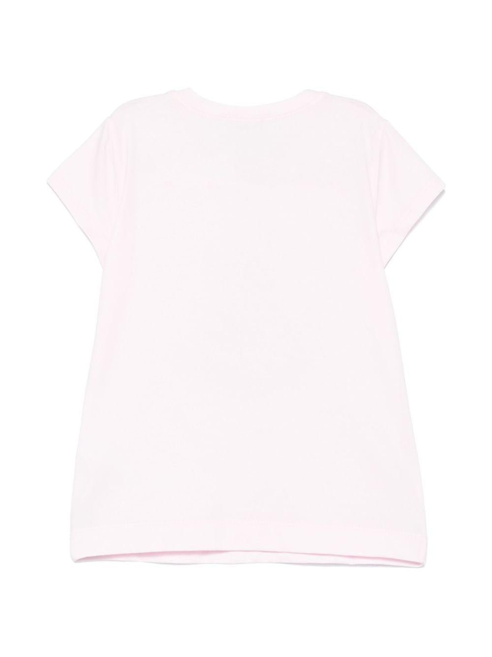 T-shirt Alice x Disney per bambina Monnalisa rosa con orlo dritto - Rubino Kids