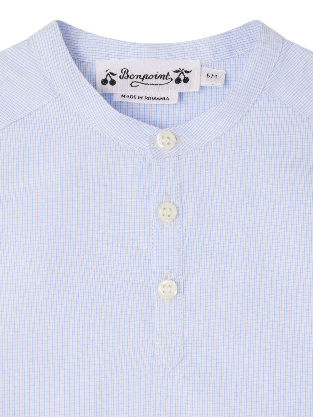 T-shirt Cesari per neonato Bonpoint azzurro con scollo rotondo - Rubino Kids