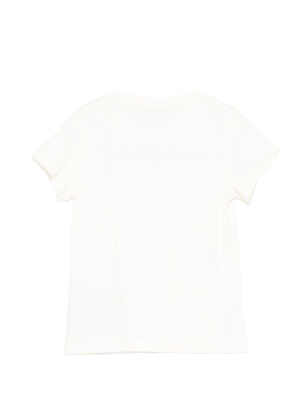 T-shirt da bambina Balmain Kids bianca con bottoni - Rubino Kids