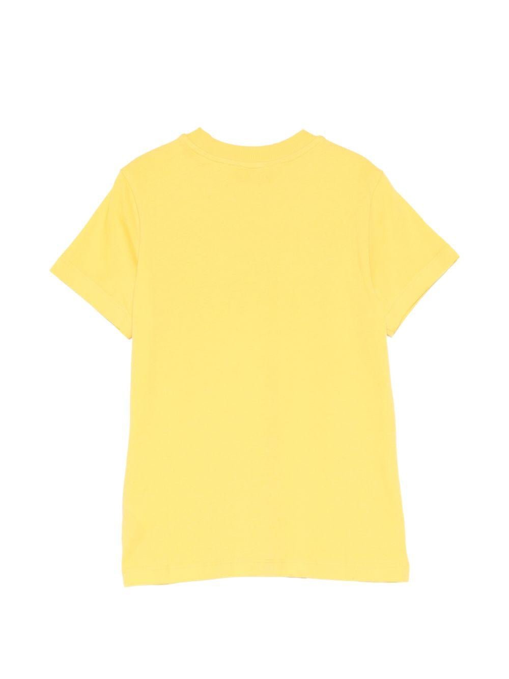 T-shirt da bambino Moschino Kids gialla con stampa logo - Rubino Kids