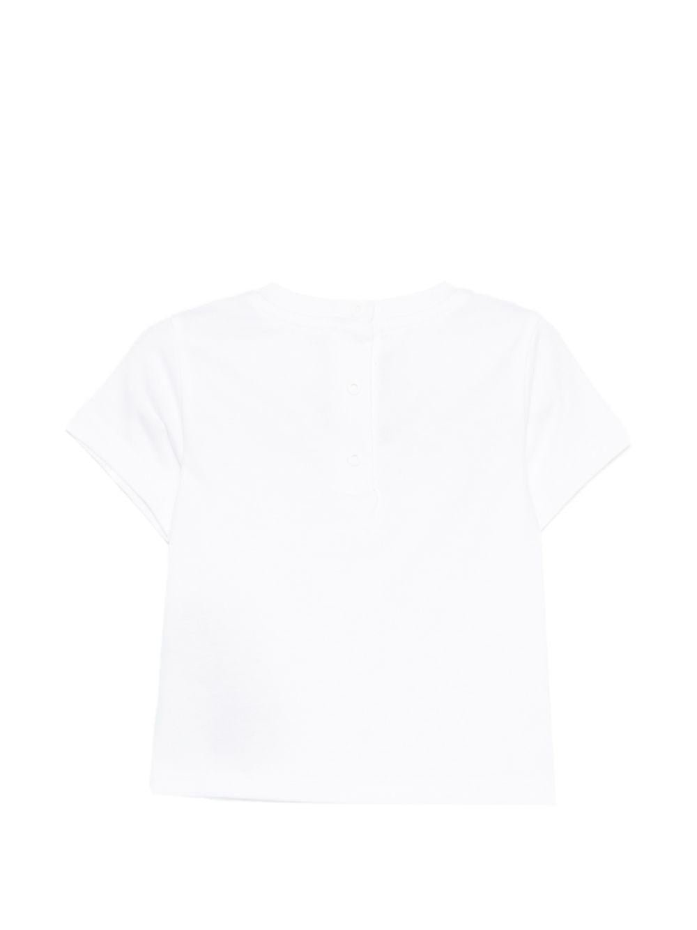T-shirt da neonato balmain Kids bianca con stampa logo - Rubino Kids
