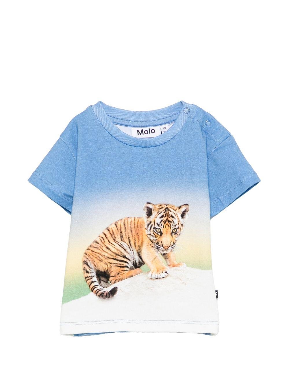 T-shirt Enzo per neonato Molo multicolore con stampa grafica - Rubino Kids