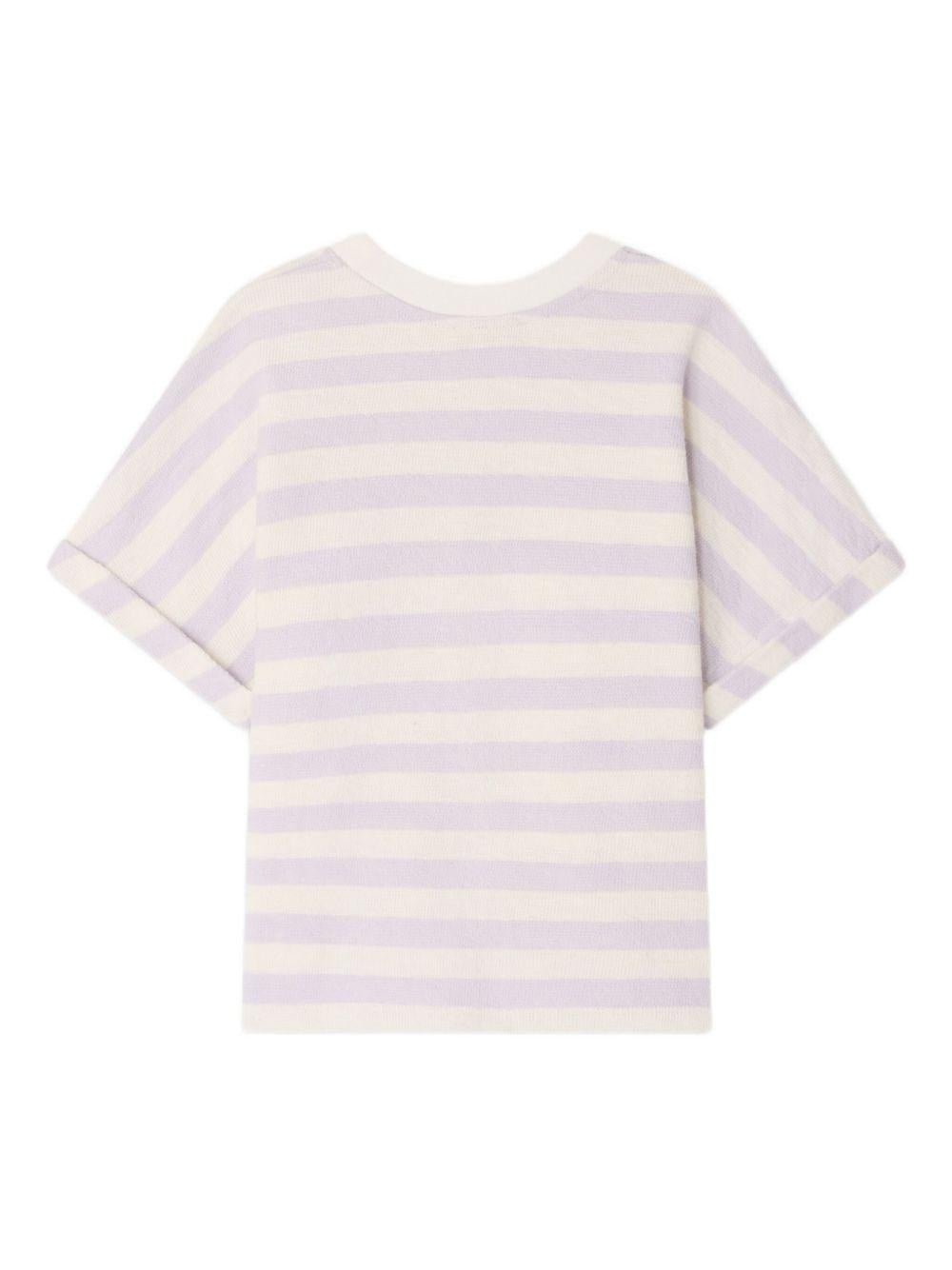 T-shirt Farah per bambina Bonpoint multicolor con design a righe - Rubino Kids