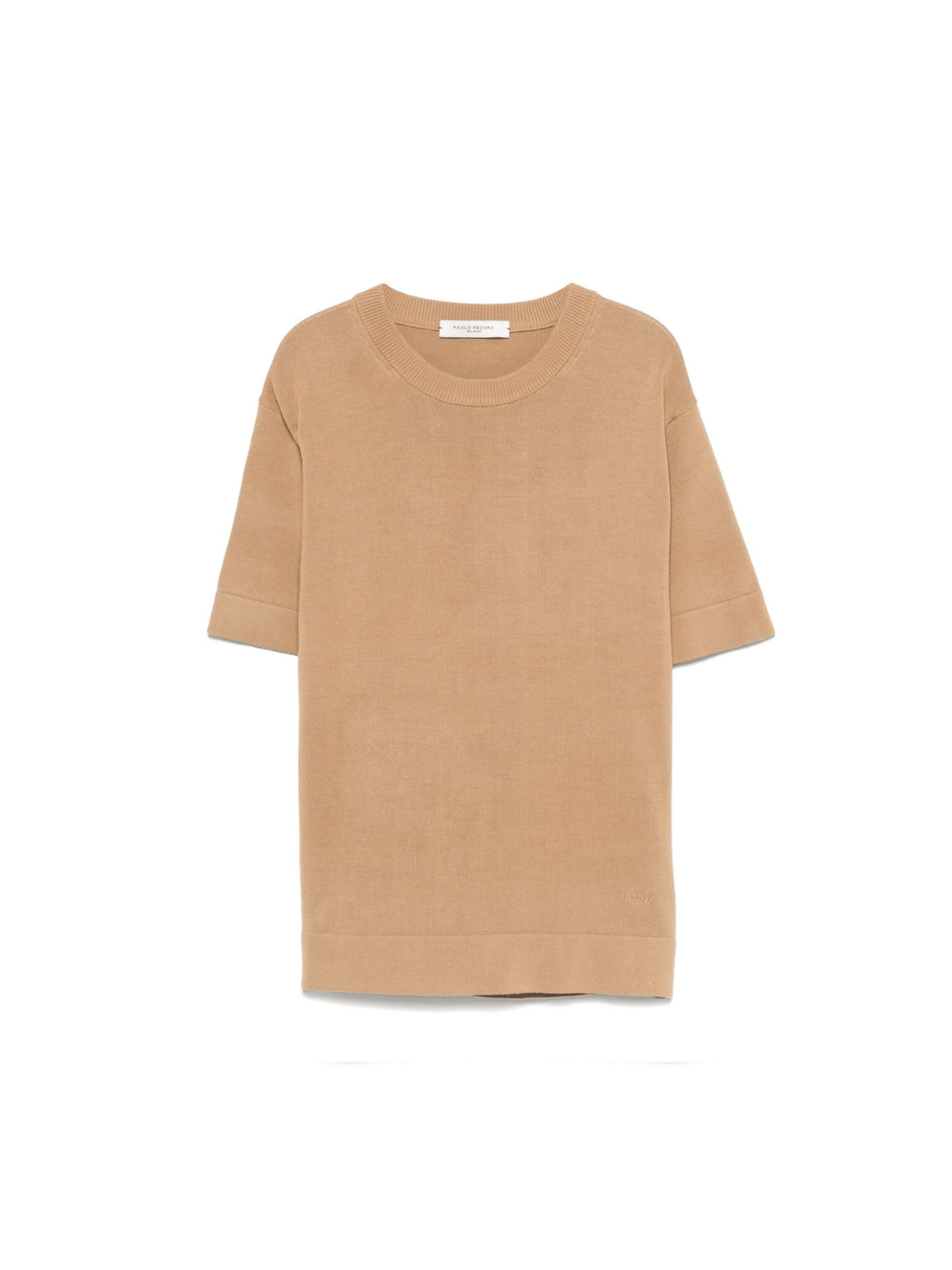 T-shirt in cotone per bambino Paolo Pecora Kids beige con girocollo - Rubino Kids