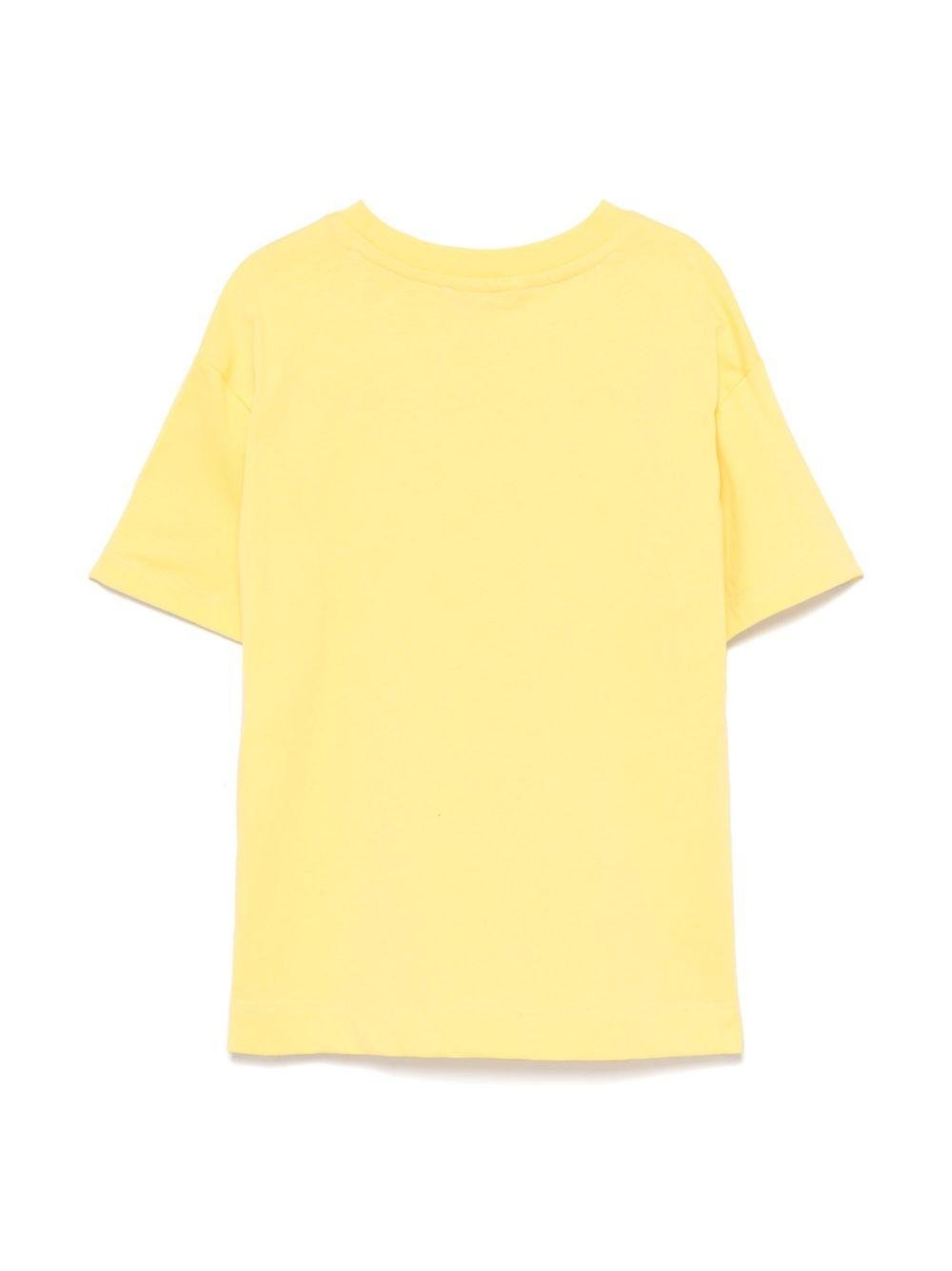 T-shirt in jersey per bambina MSGM Kids giallo con orlo dritto - Rubino Kids