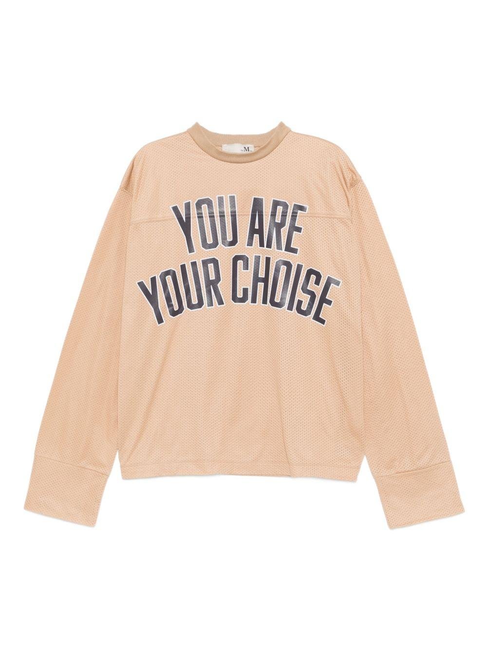 T-shirt Jordan per donna THE M beige con inserto in rete - Rubino Kids