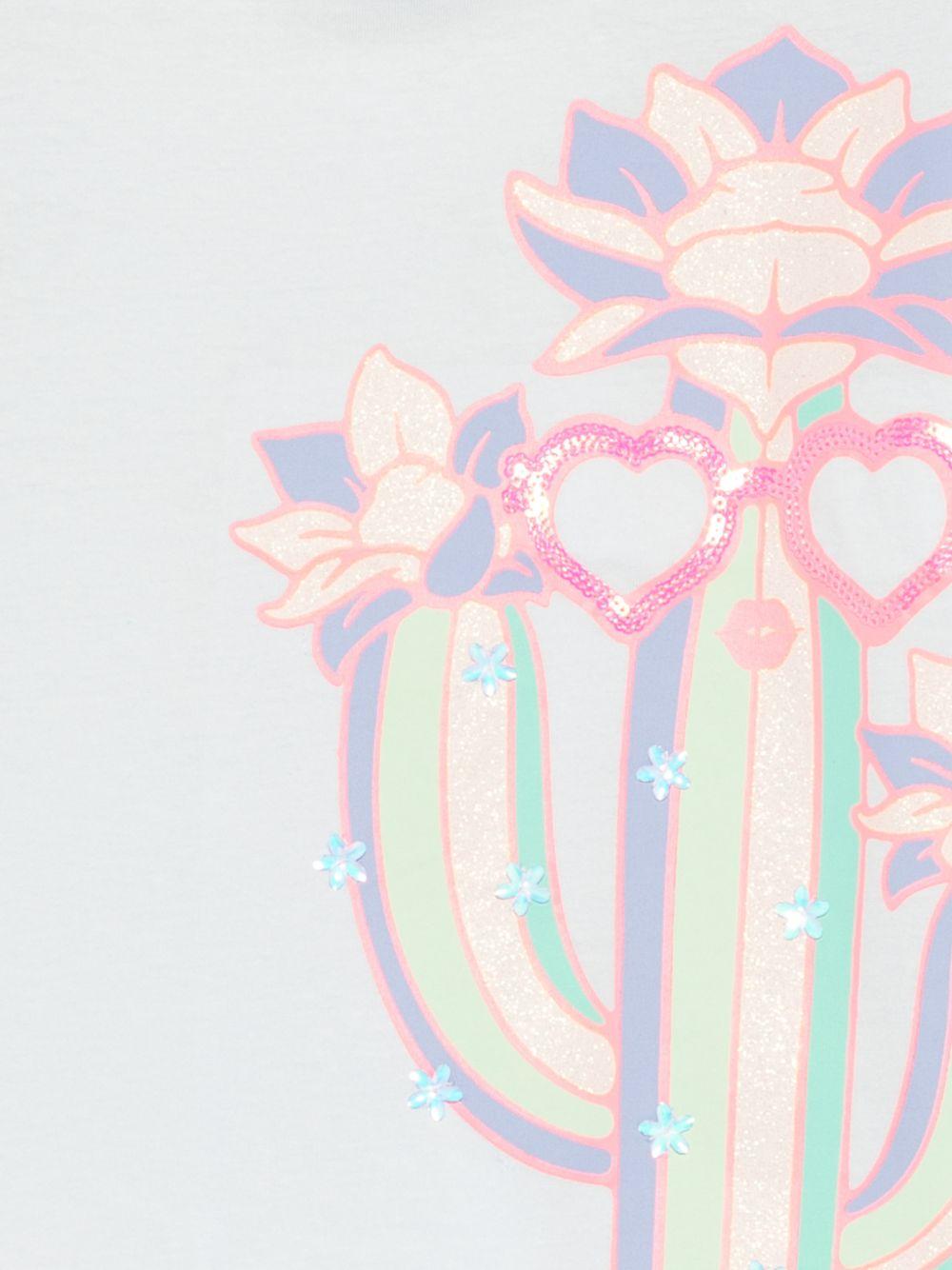 T-shirt per bambina Billieblush azzurra con stampa grafica - Rubino Kids