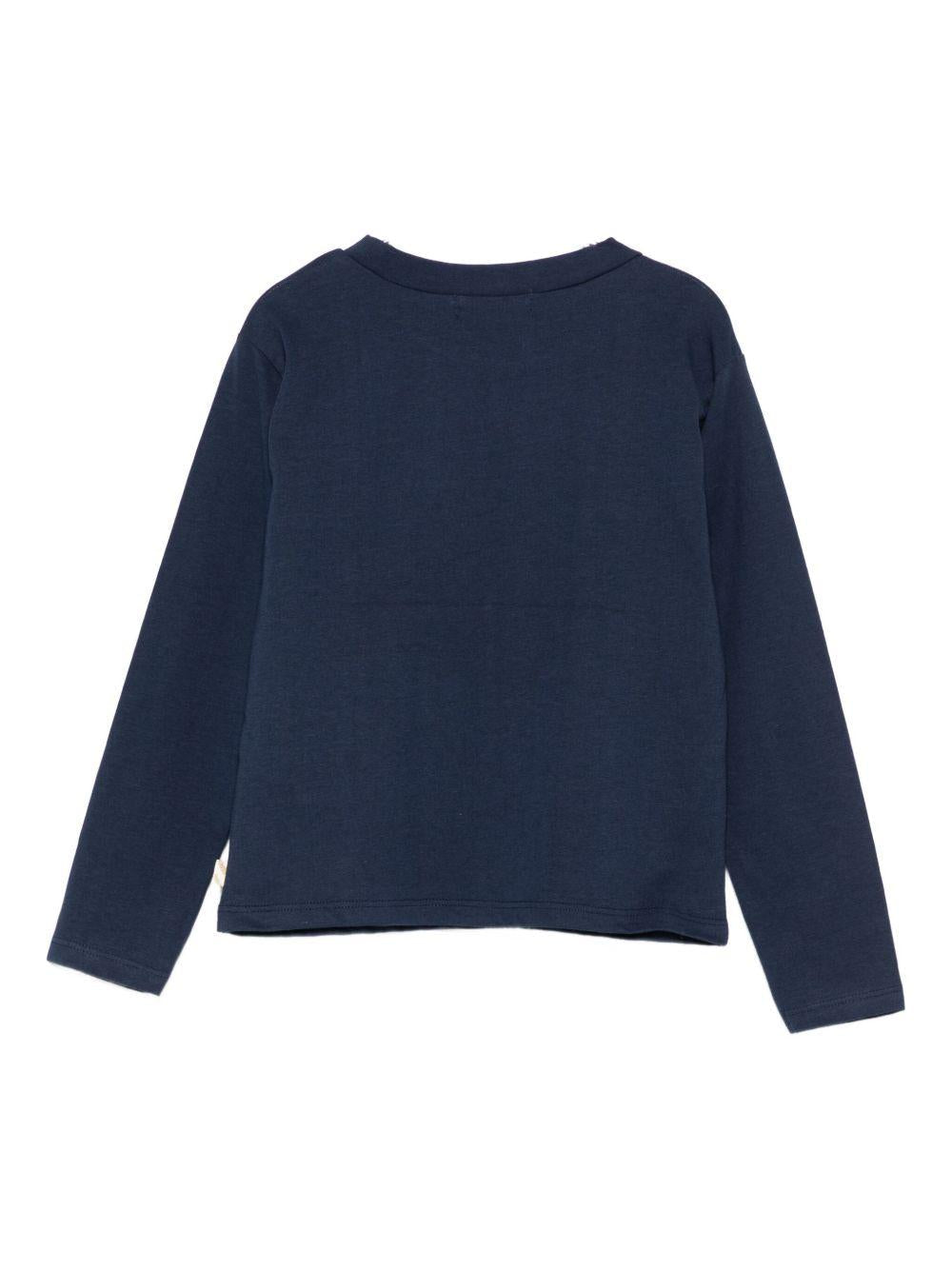 T-shirt per bambina Billieblush blu con stampa grafica - Rubino Kids