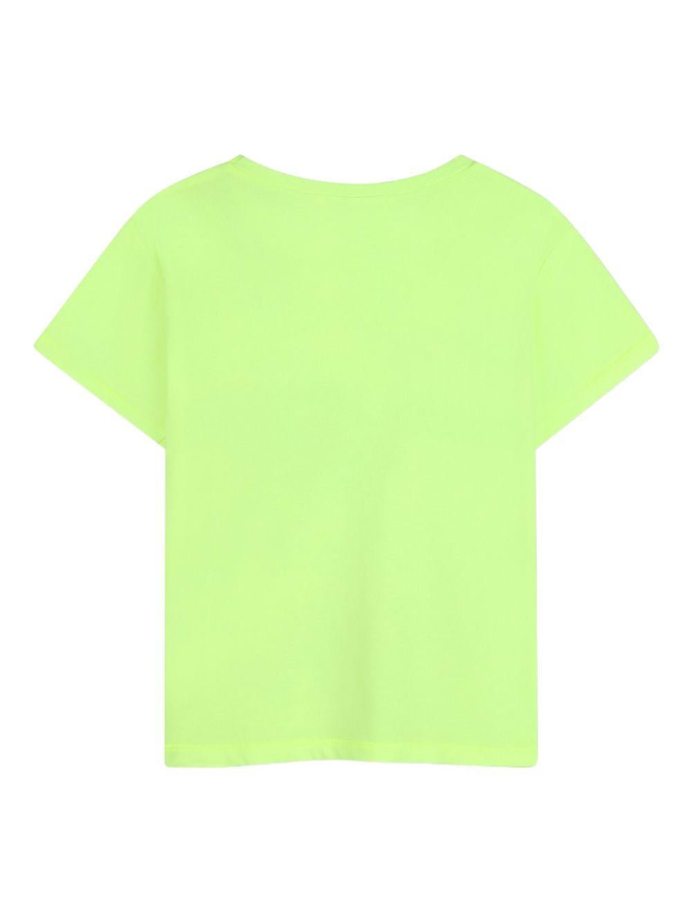 T-shirt per bambina Billieblush verde con decorazione con paillettes - Rubino Kids