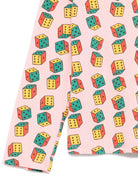 T-shirt per bambina Bobo Choses rosa con stampa a dadi - Rubino Kids