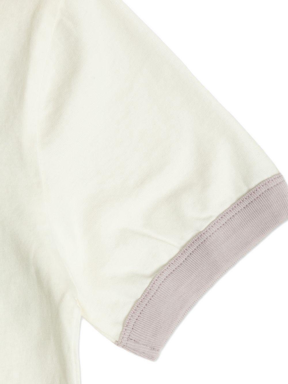 T-shirt per bambina Bonpoint bianca con paillettes - Rubino Kids