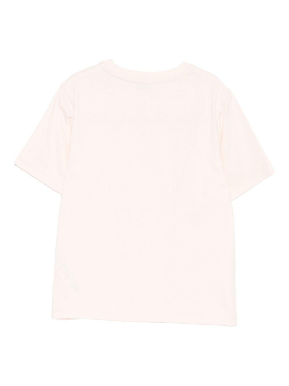 T-shirt per bambina Burberry Kids rosa con stampa grafica - Rubino Kids