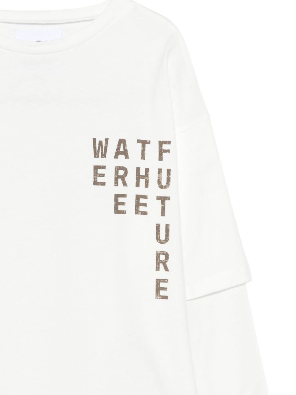 T-shirt per bambina Douuod Kids bianca con stampa grafica - Rubino Kids