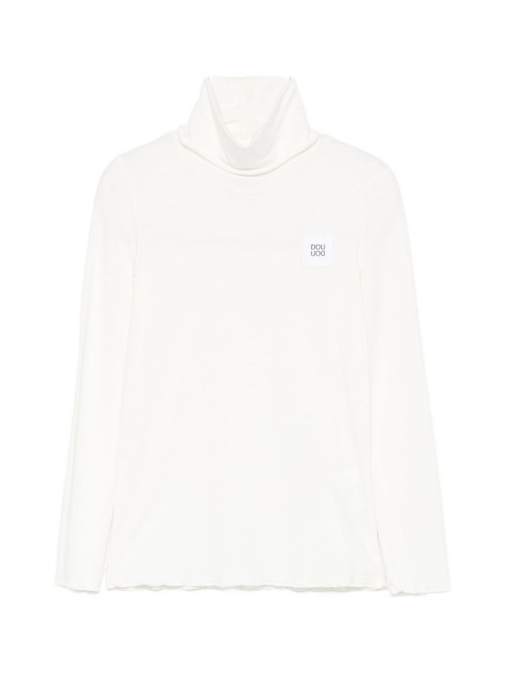 T-shirt per bambina Douuod Kids bianca con toppa con logo - Rubino Kids