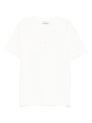 T-shirt per bambina Elisabetta Franchi La Mia Bambina bianco in cotone con logo
