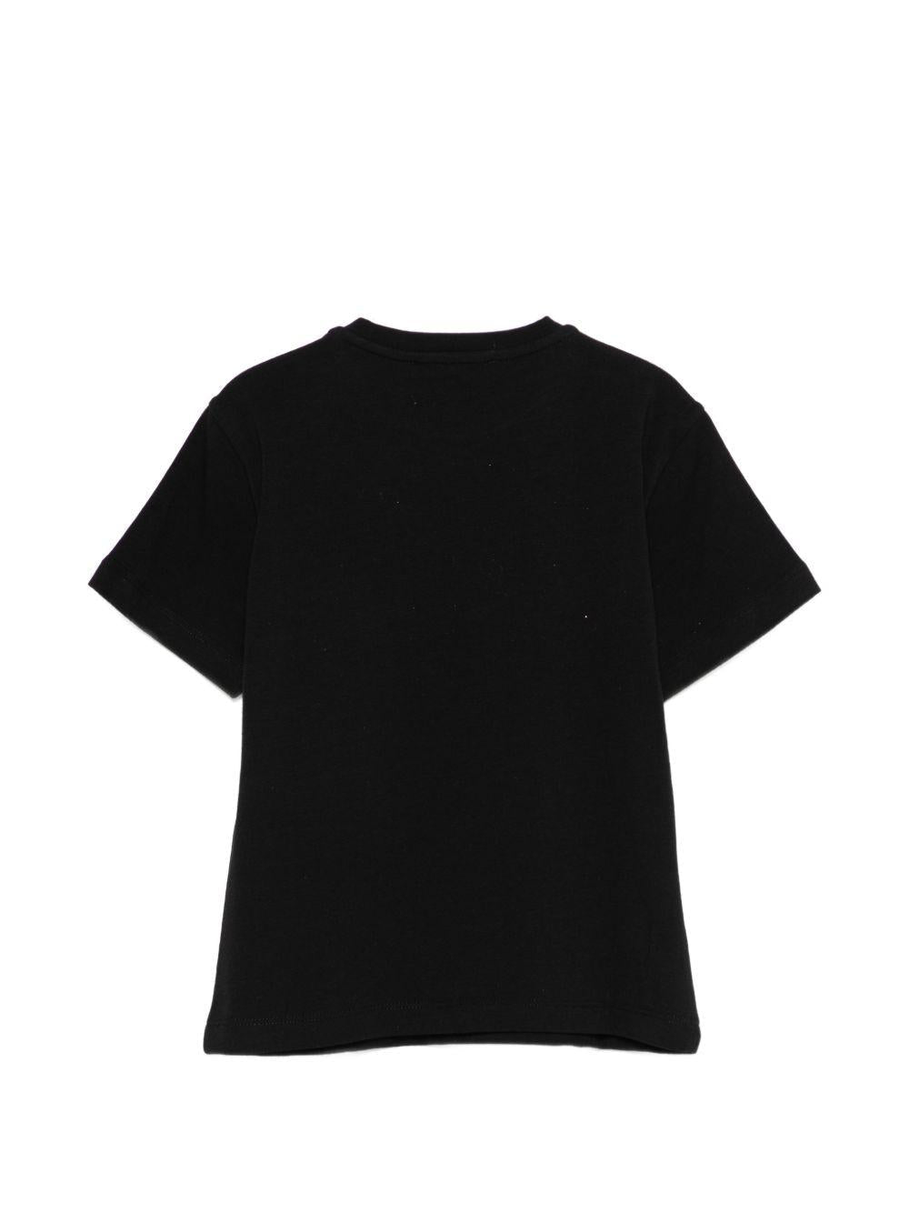 T-shirt per bambina Elisabetta Franchi La Mia bambina nera con paillettes - Rubino Kids