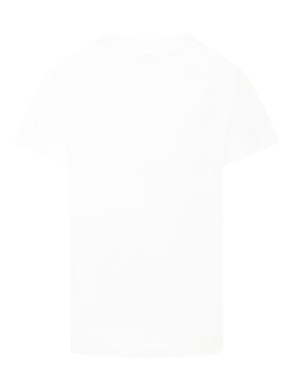 T-shirt per bambina Fendi Kids bianco con logo - Rubino Kids