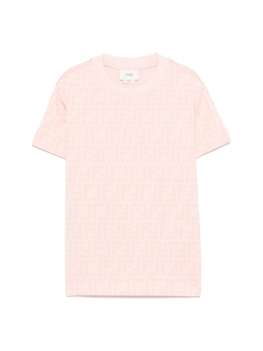 T-shirt per bambina Fendi Kids rosa con stampa FF - Rubino Kids