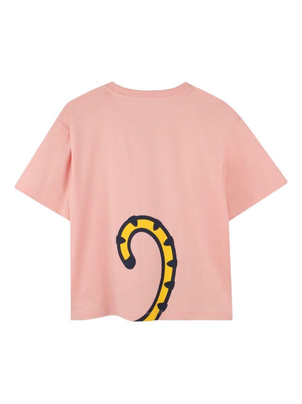 T-shirt per bambina Kenzo Kids rosa con stampa Tiger - Rubino Kids