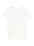 T-shirt per bambina Missoni Kids bianco con logo di paillettes - Rubino Kids