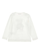 T-shirt per bambina Monnalisa bianca con stampa Bear - Rubino Kids