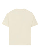 T-shirt per bambina MSGM Kids beige con stampa leopardata - Rubino Kids