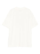 T-shirt per bambina MSGM Kids bianca con logo sul davanti - Rubino Kids