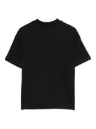 T-shirt per bambina MSGM Kids nera con logo sul davanti - Rubino Kids