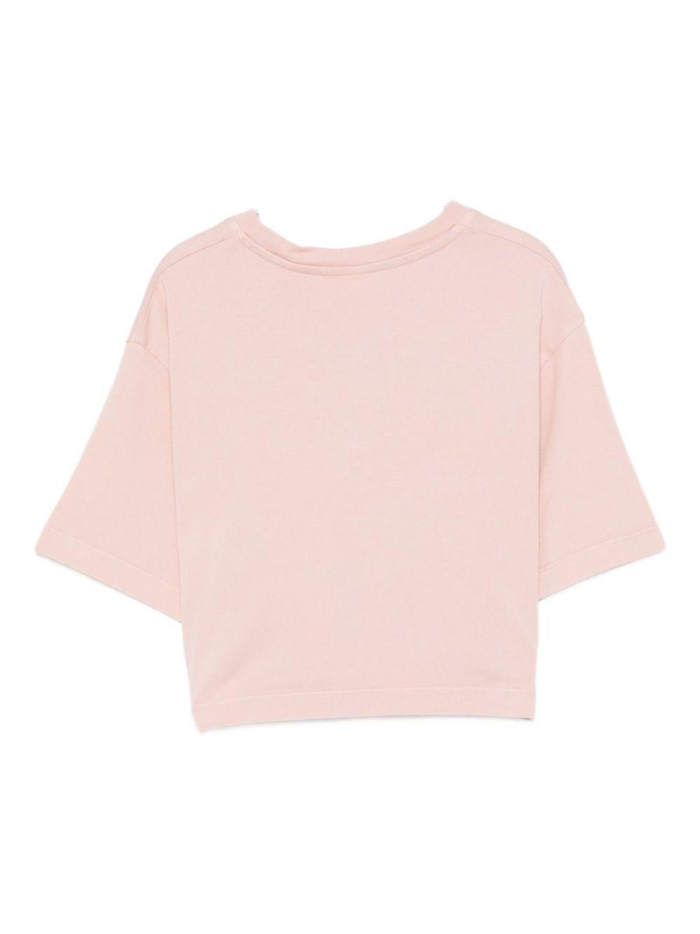T-shirt per bambina Off - White Kids rosa con logo - Rubino Kids