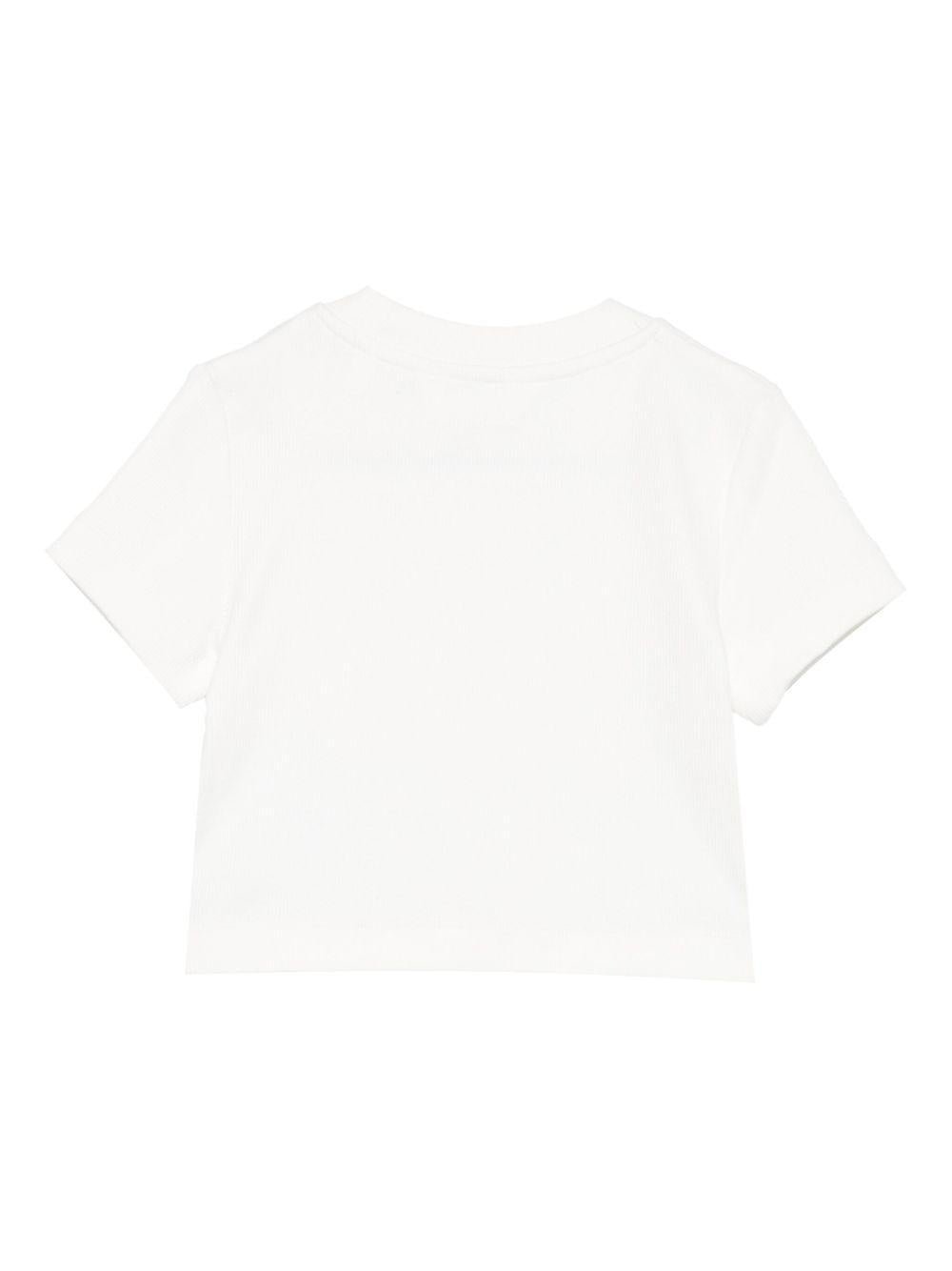 T-shirt per bambina Palm Angels Kids bianco con logo - Rubino Kids