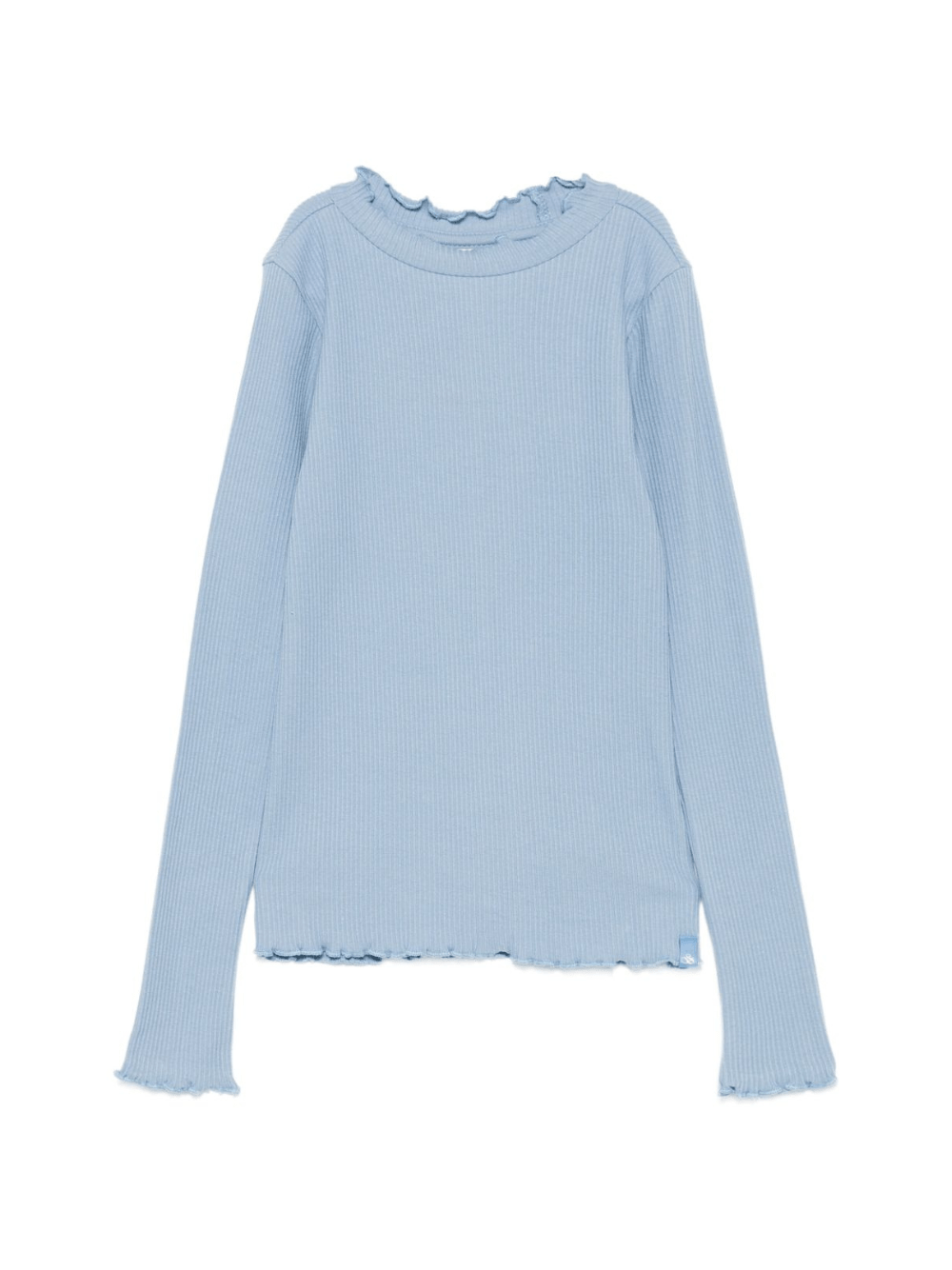 T-shirt per bambina Scotch & Soda Kids azzurra con ruches - Rubino Kids