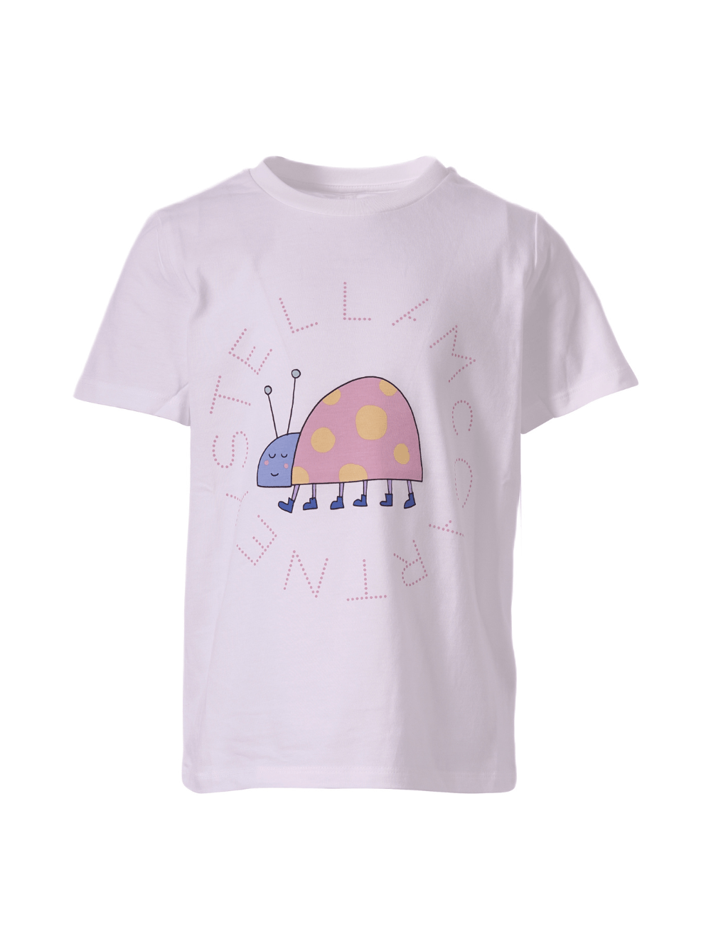 T-shirt per bambina Stella McCartney Kids bianca con stampa coccinella - Rubino Kids
