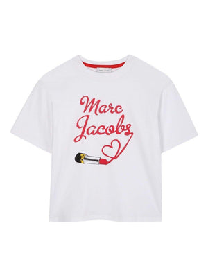 T-shirt per bambina The Marc Jacobs Kids bianca con stampa grafica