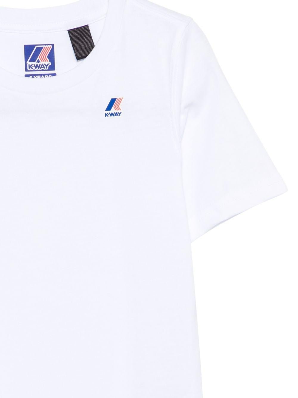 T-shirt per bambini K Way Kids bianca con dettaglio logo - Rubino Kids