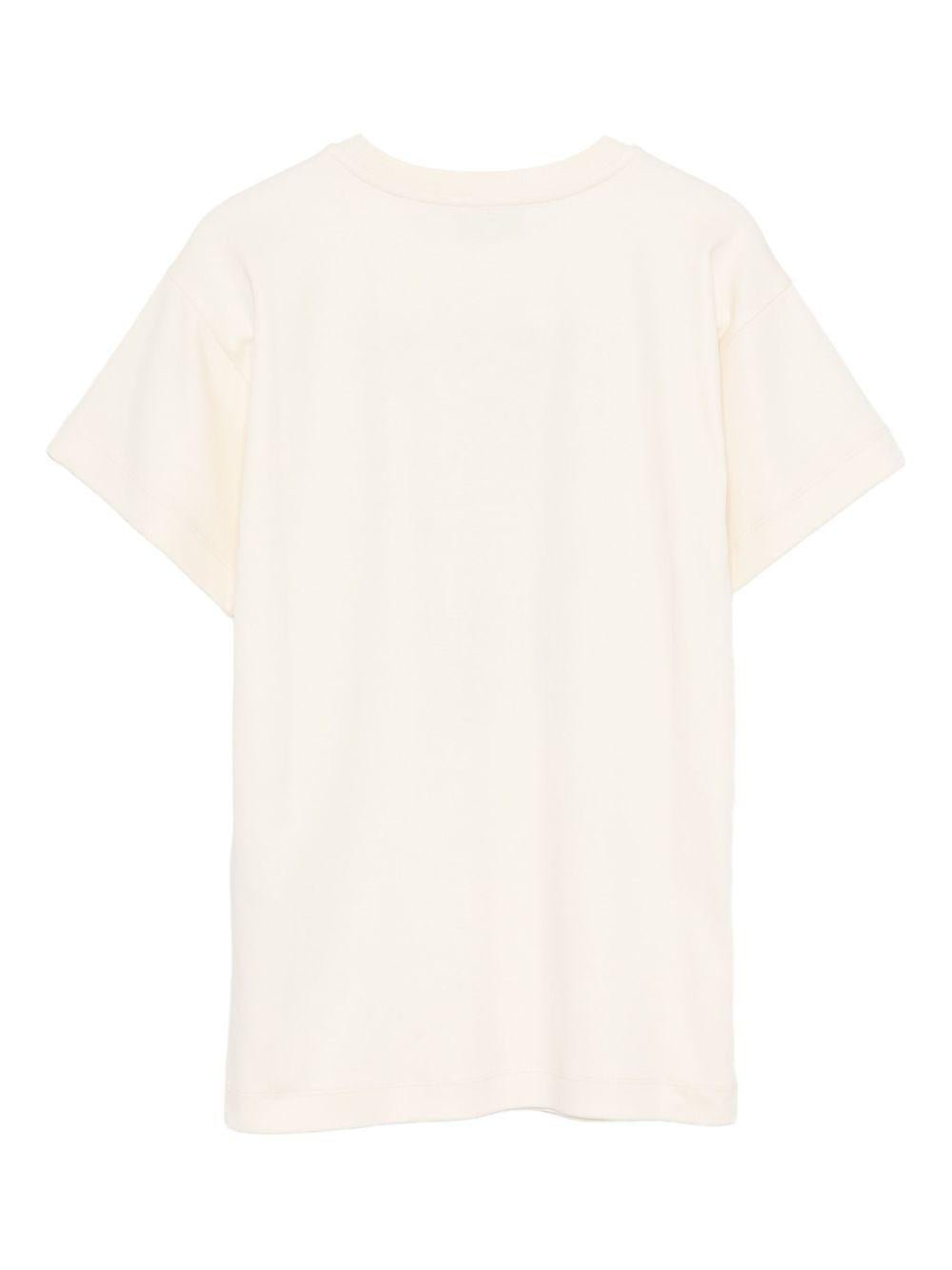 T-shirt per bambini Moschino Kids beige con stampa orsetto - Rubino Kids